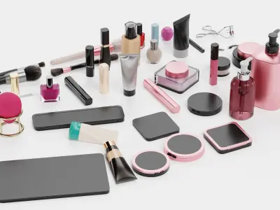 Cosmetics Containers 3D model