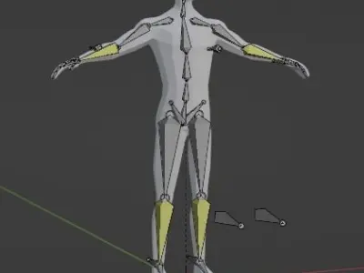 Low Poly Rigged Male Character Neutral Low-poly 3D model