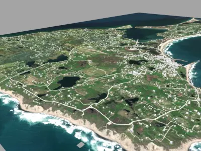 Block Island USA  3D model