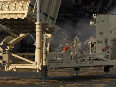  Armed Iron Dome Mobile Air Defense System 