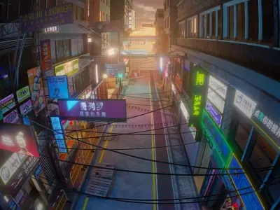 Hong Kong Street 3D model