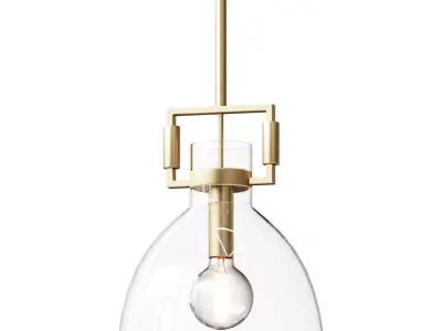 Postmodern All Copper Crystal Chandelier For Living Room Bedroom 3D model