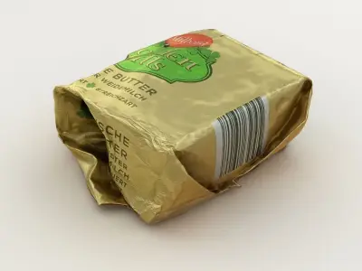 Butter gold wrapper 3D model