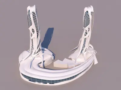 0082 - Organic Skyscraper 3D model
