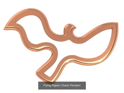 4  Pigeon Necklace Charm Pendant  3D Model Pack