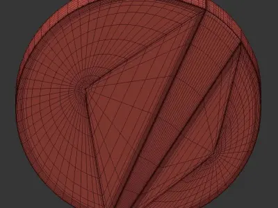 KETLIN led ceiling light - wood 3D model