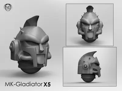space gladiator printable helmet 3D print model