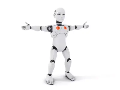 Advanced Robotic Humanoid model pack Low-poly 3D model
