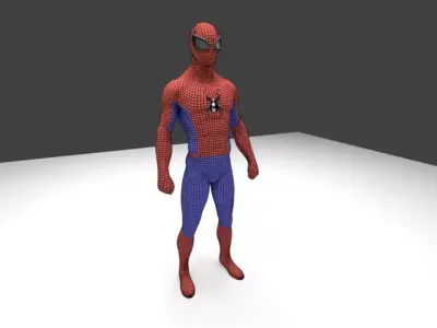 Spiderman 3d model with 3d web patterns 3D model