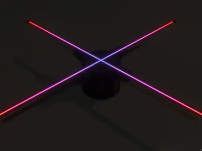 Wi-Fi 3D Hologram LED Fan Projector 3D model