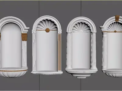European-style niche 3D model