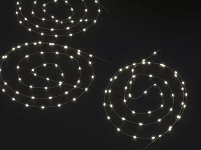 3 MM LED CHRISTMAS SWIRL LGITH STRIP 2025 3D model