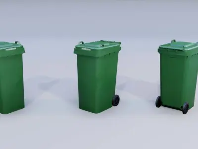Urban Recylcing Container Low-poly 3D model