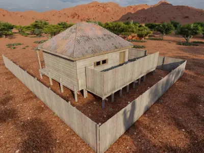 old house-Old Abandoned House  3D model