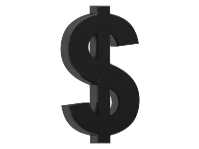 Currency Symbols Plastic Set 3D model