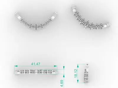 Dazzling Diamond Star Cluster Necklace 3D print model