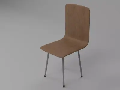 Wood Chair Low-poly 3D model buy