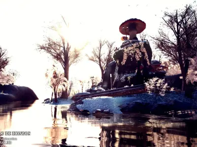 Fungus Nest Low-poly 3D model