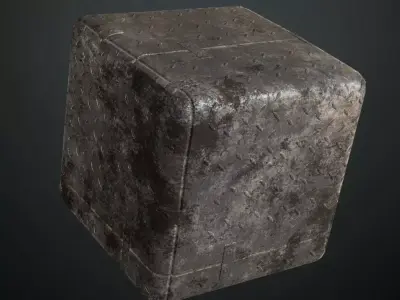 Rusty Full Metal Plate Industrial PBR Seamless Texture