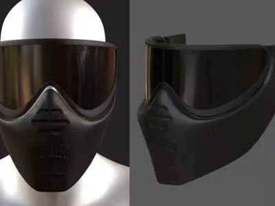 Mask helmet scifi futuristic military combat  Low-poly 3D model purchase
