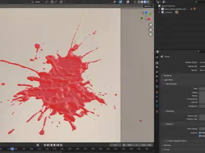 Swirly Blood Splatter vol1 7 3D model