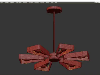LUNA CHANDELIER Low-poly 3D model