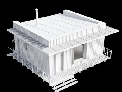 Modern bathhouse 3D model