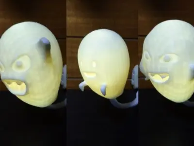 Lamp cover ghosts 3D print model