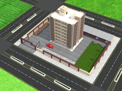 Exterior Design ED02 Low-poly 3D model