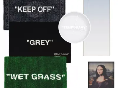 Virgil Abloh x IKEA MARKERAD Collection Set 3D Model Pack