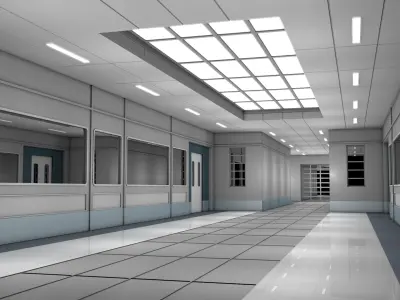 Sci Fi Interior 3D model 43