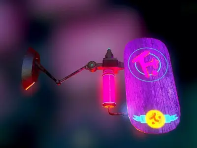 Sci-fi Sign Low-poly 3D model