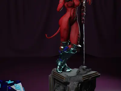 Karlach NSFW BG3 - 32mm and 75mm mini 3D print model