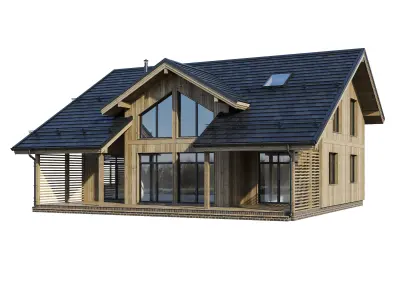 Modern house V102 3D model