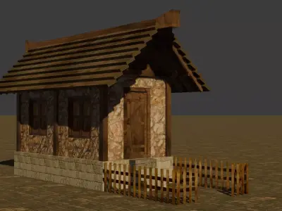 Medieval House 15 Free low-poly 3D model
