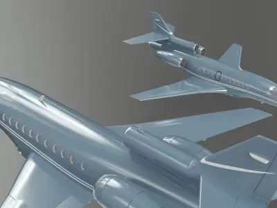  Dassault Falcon 900 Jet Simplified No Chassis 