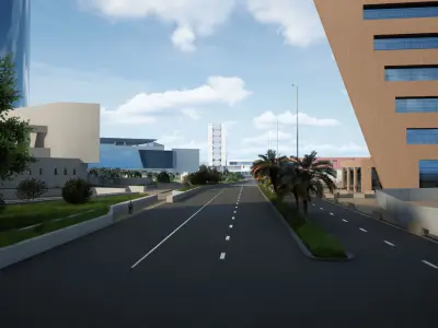 Kingdom Tower Riyadh Low-poly 3D model