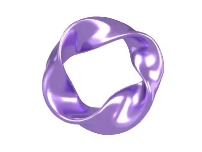Abstract Ring Shape V1 004 Low-poly 3D model