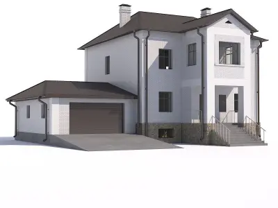 11 private houses 3D Model Pack