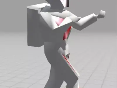 Low Poly Astronaut Soldier Low-poly 3D model
