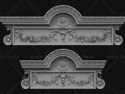 Door Pediment  3D printable model 3D print model