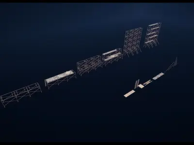 Scaffolding Low-poly 3D model get