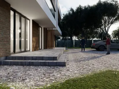 Modern Villa 3D model 26