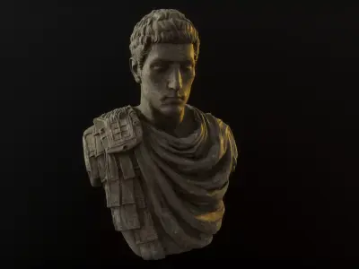 Roman Warrior Bust 3D model