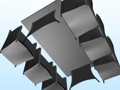 OUTDOOR CHAIR TABLE PP 01 3D model