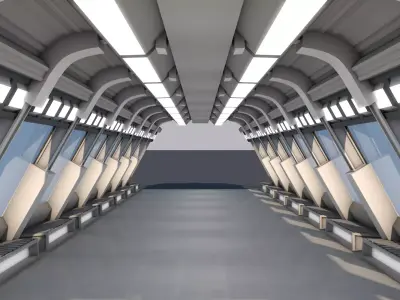 Sci Fi Interior Low-poly 3D model buy