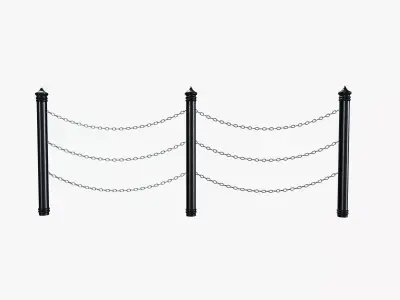 Chain barricade 3D model