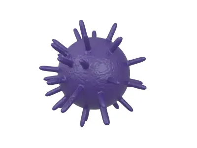 Virus v2 007 Low-poly 3D model