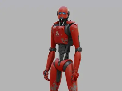 ANDROID MECHA RIGGED 3D model