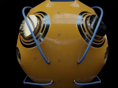 Futuristic Industrial Orb Drone  3D model